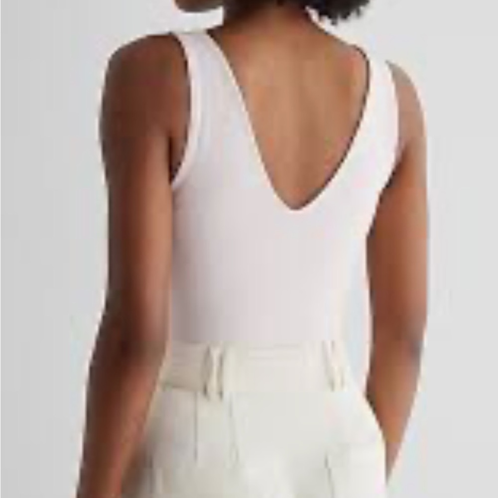 Express double v cotton blend body suit - Picture 2 of 5